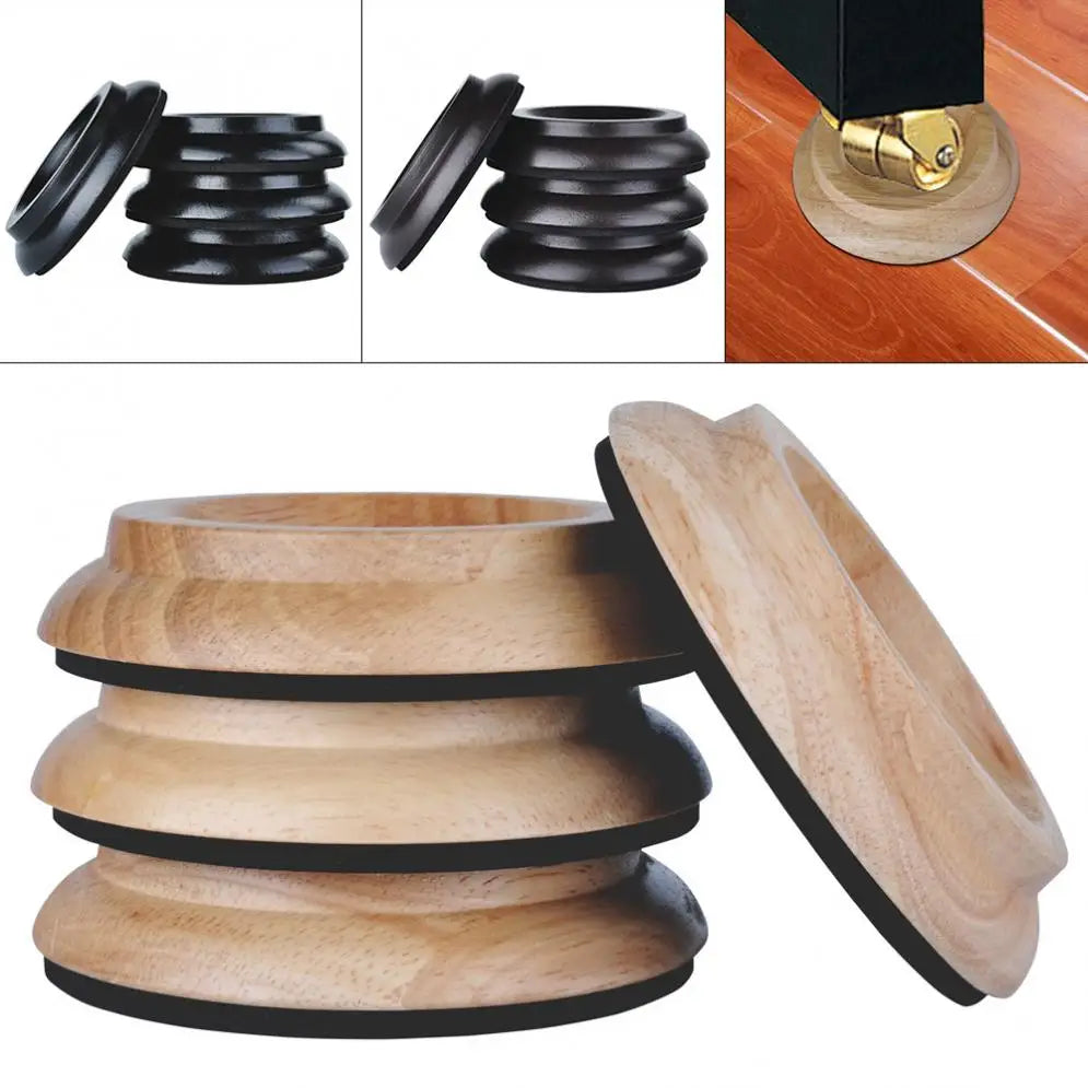Solid Wood Caster Cups For Upright Pianos