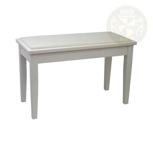 High Polish White Piano Bench