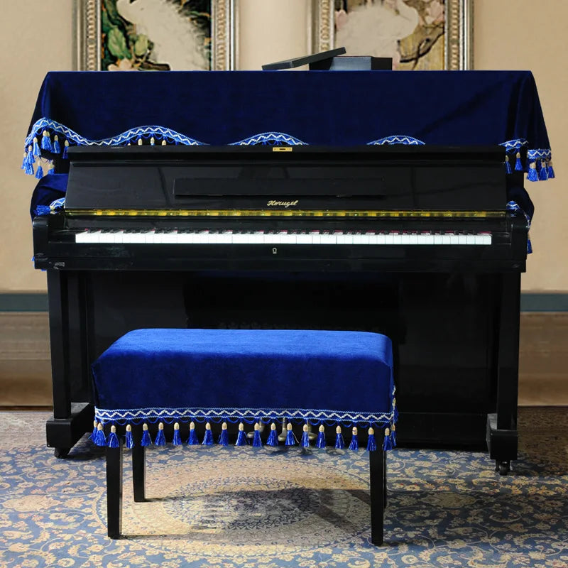 Velvet Tassel Piano and Stool Cover